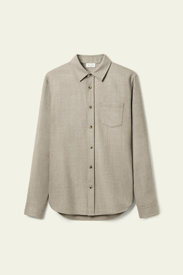 Lilysilk Silk-Wool Oversized Warm Shirt For Men