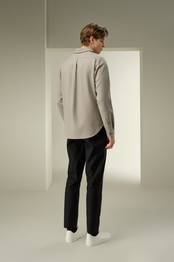 Lilysilk Silk-Wool Oversized Warm Shirt For Men