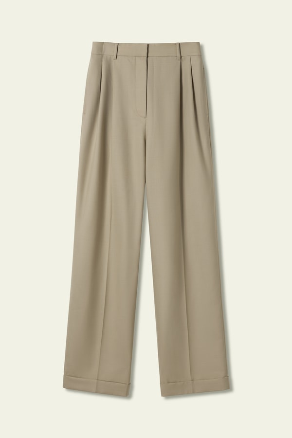 Lilysilk Silk-Wool Straight-Leg Versatil Pants