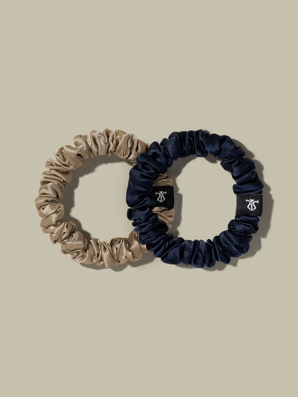 lilysilk Skinny Classic Silk Scrunchies Set