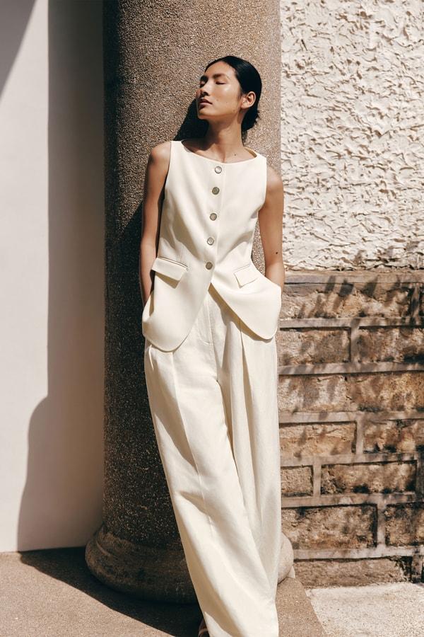 lilysilk Sleeveless Button Up Silk Vest