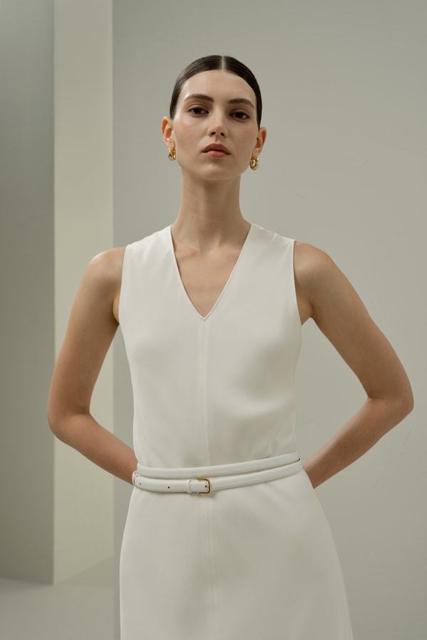 Lilysilk Slim Double-Strap Leather Belt