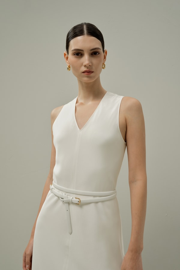 Lilysilk Slim Double-Strap Leather Belt