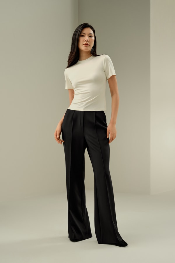 Lilysilk Slim Fitted Silk Jersey Tee