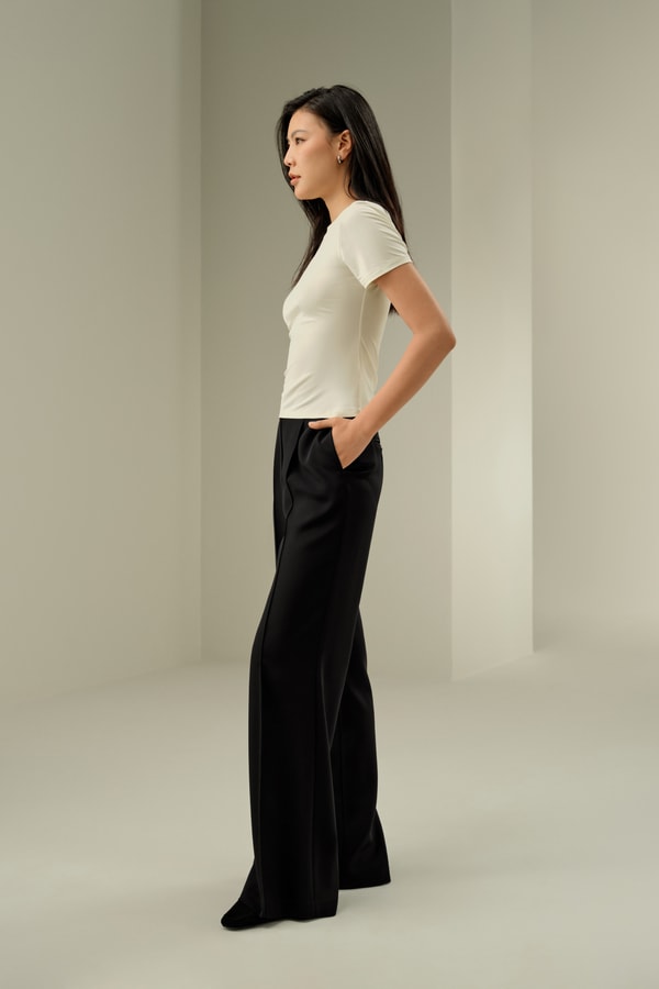 Lilysilk Slim Fitted Silk Jersey Tee