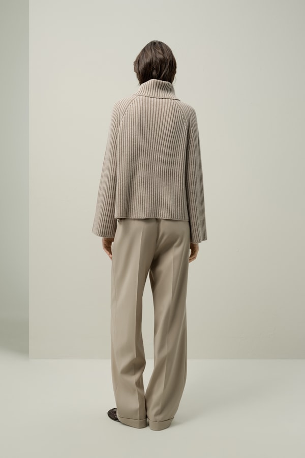 Lilysilk Wool Cashmere Blend Turtleneck Sweater