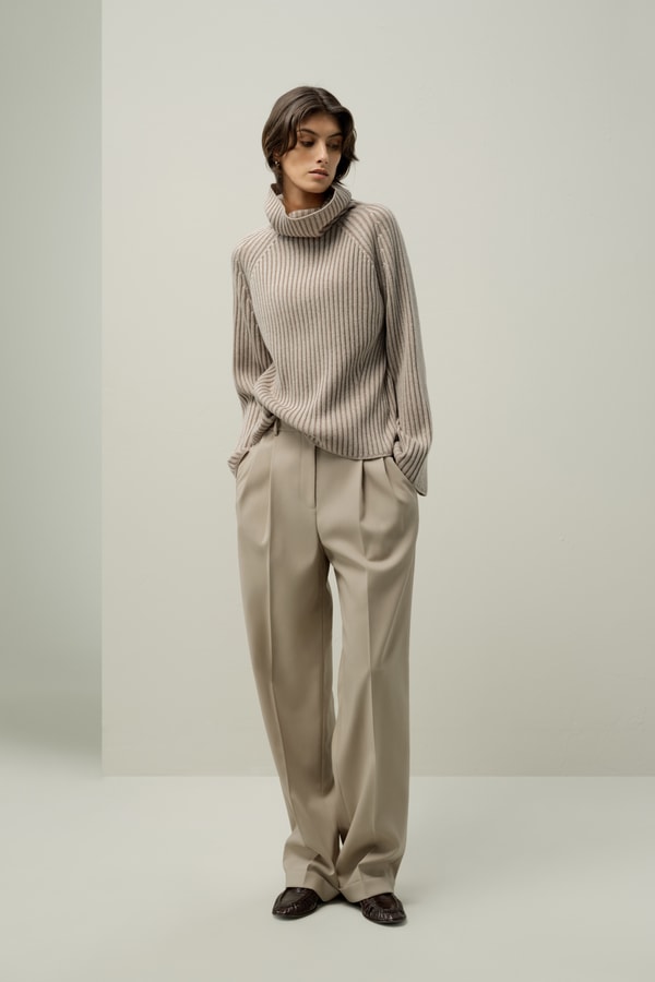 lilysilk Wool Cashmere Blend Turtleneck Sweater