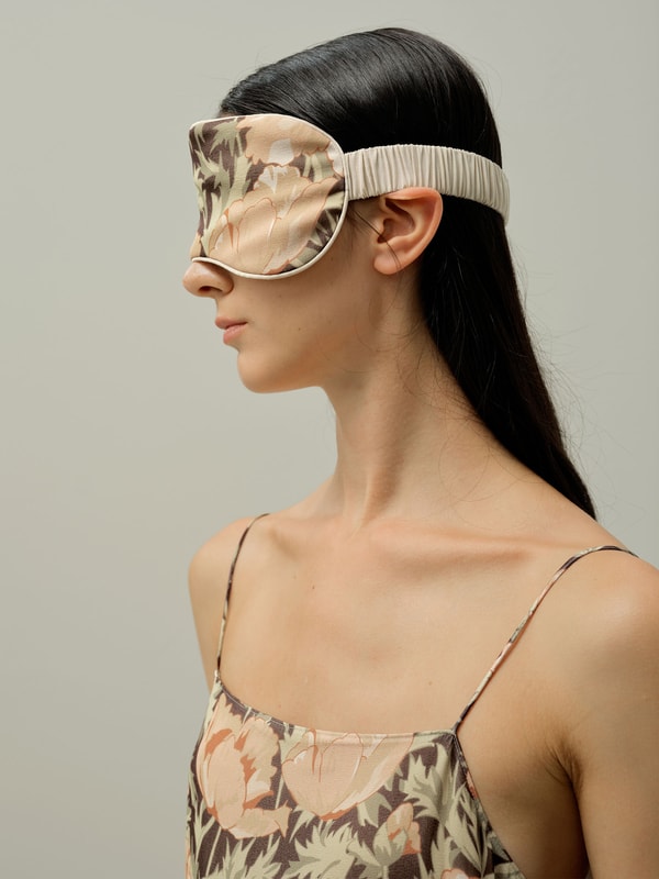 Lilysilk Poppy Print Sleep Mask - Made With Liberty Fabric