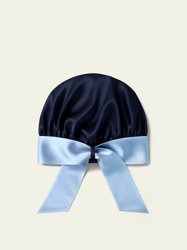 Lilysilk Reversible Silk Sleep Cap With Adjustable Ribbons