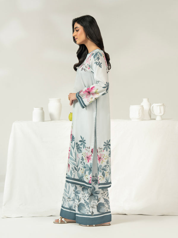 Limelight 2 Piece Cambric Suit-Printed (Unstitched) Sky Blue