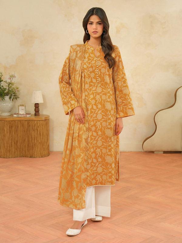limelight 2 Piece Khaddar Suit-Printed (Unstitched) Yellow