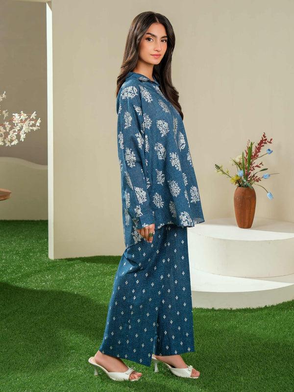 Limelight 2 Piece Lawn Suit-Paste Print (Unstitched) Blue