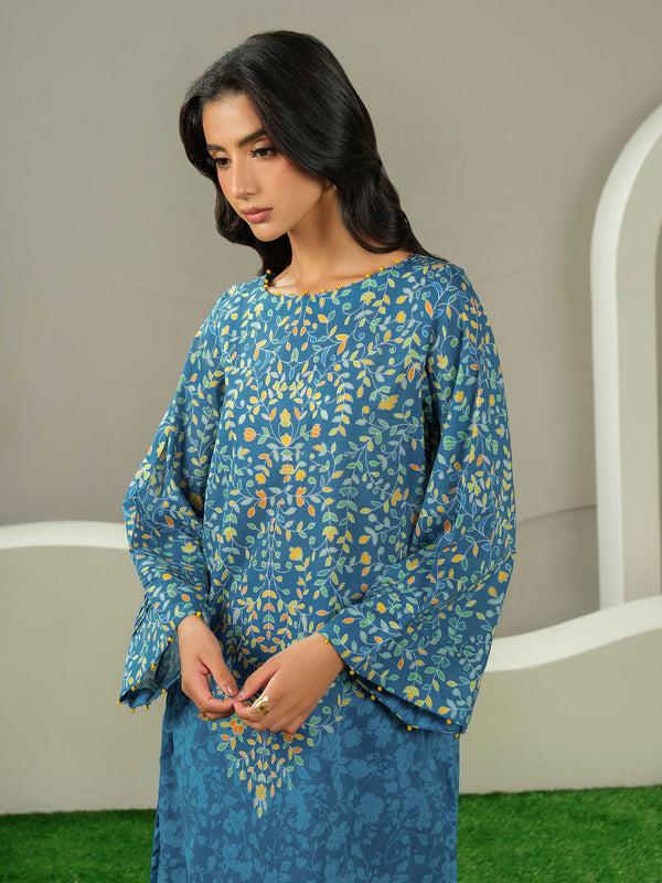 Limelight 2 Piece Lawn Suit-Printed (Unstitched) Blue