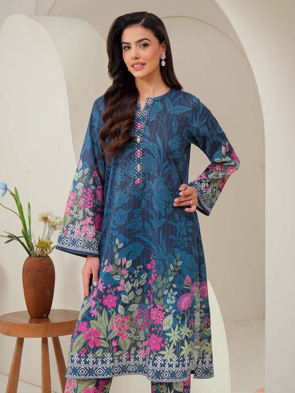 Limelight 2 Piece Lawn Suit-Printed (Unstitched) Blue