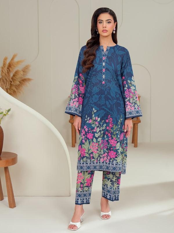 limelight 2 Piece Lawn Suit-Printed (Unstitched) Blue