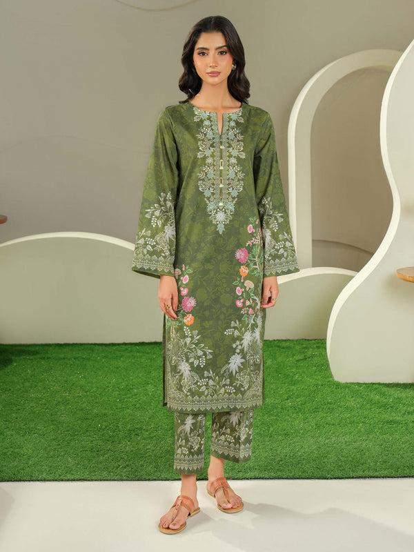 Limelight 2 Piece Lawn Suit-Printed (Unstitched) Green