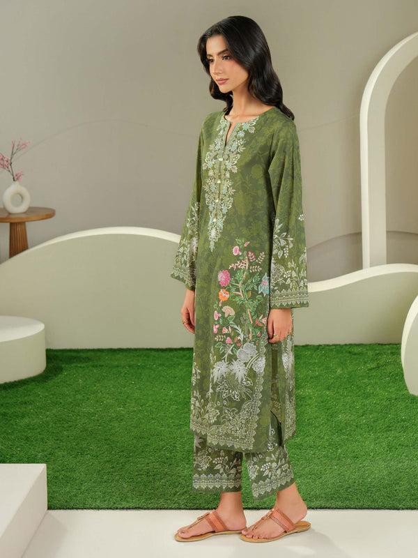 Limelight 2 Piece Lawn Suit-Printed (Unstitched) Green