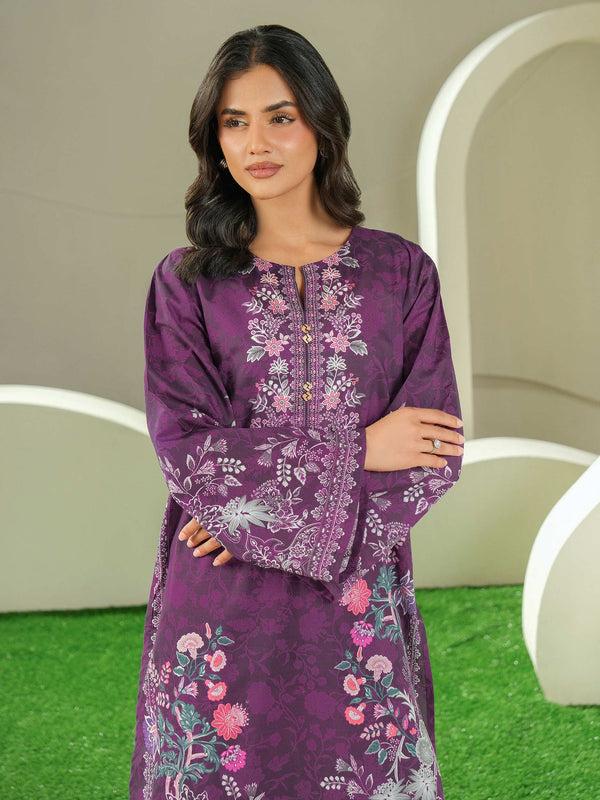 Limelight 2 Piece Lawn Suit-Printed (Unstitched) Purple