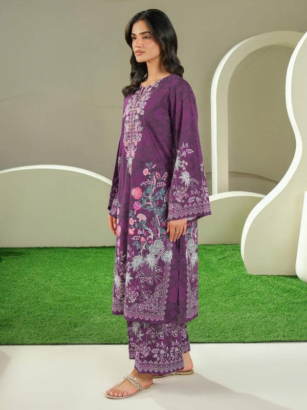 Limelight 2 Piece Lawn Suit-Printed (Unstitched) Purple
