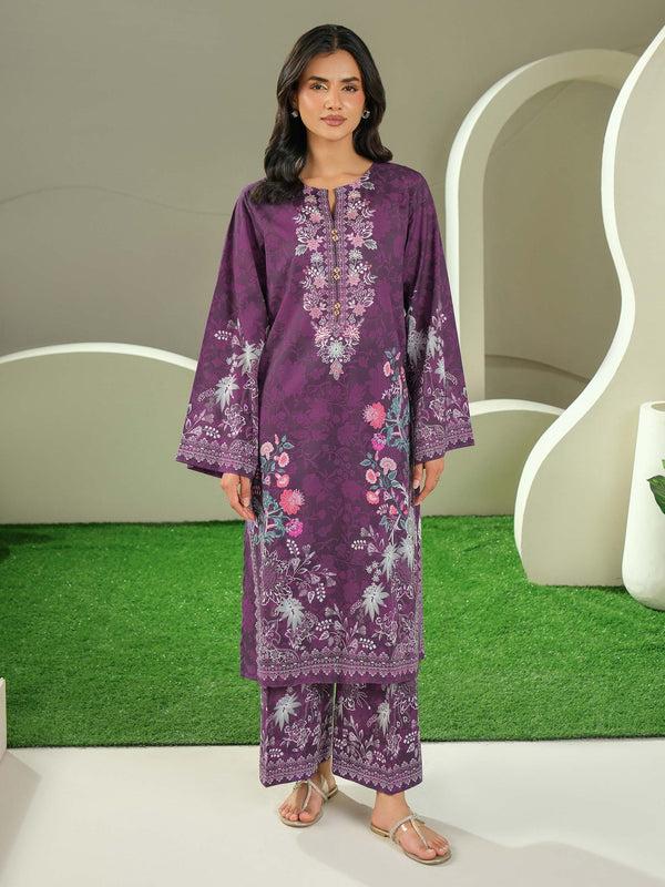 limelight 2 Piece Lawn Suit-Printed (Unstitched) Purple