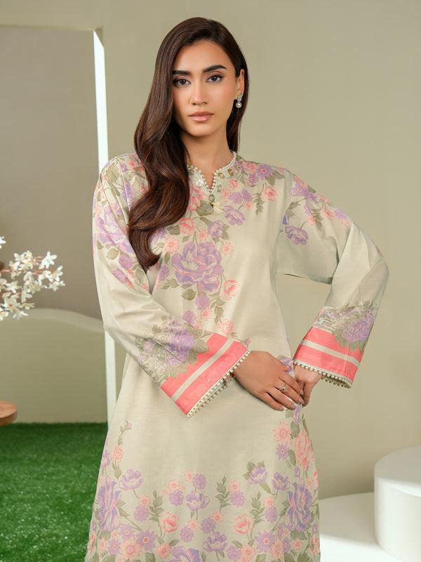 Limelight 2 Piece Lawn Suit-Printed (Unstitched) Sea Green