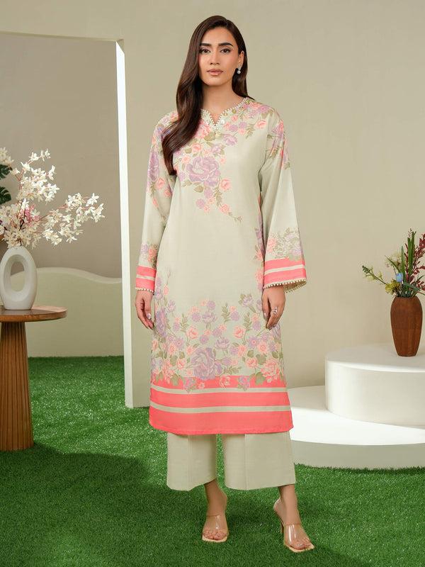 Limelight 2 Piece Lawn Suit-Printed (Unstitched) Sea Green