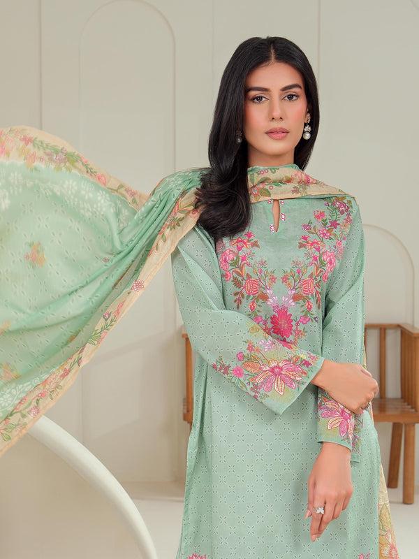 Limelight 2 Piece Lawn Suit-Printed (Unstitched) Sea Green