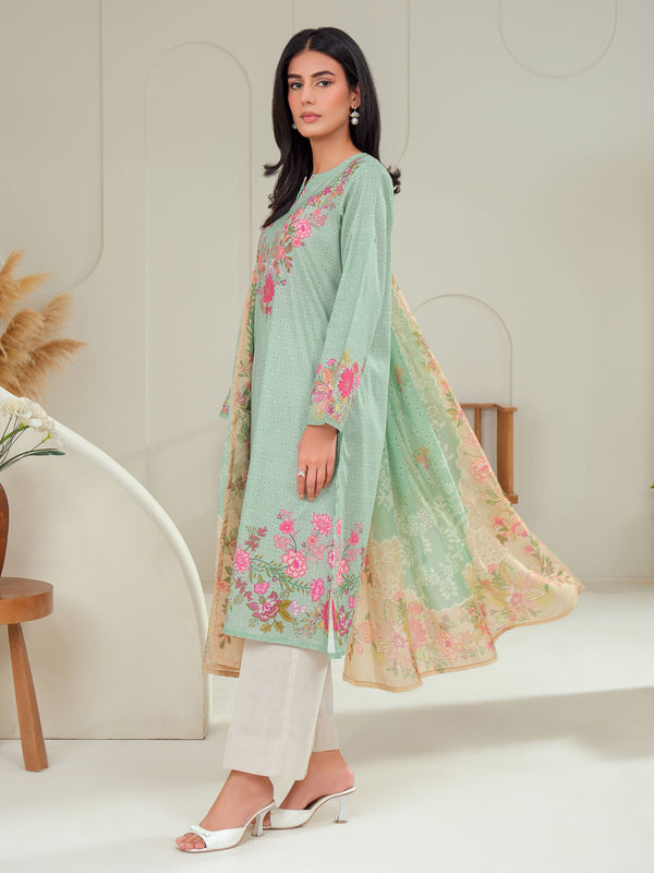 Limelight 2 Piece Lawn Suit-Printed (Unstitched) Sea Green