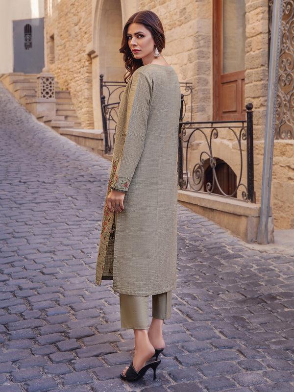 Limelight 2 Piece Yarn Dyed Suit-Embroidered (Unstitched)