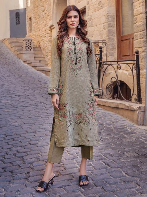 limelight 2 Piece Yarn Dyed Suit-Embroidered (Unstitched)