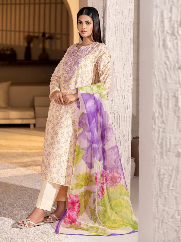 limelight 3 Piece Cambric Suit-Embroidered (Unstitched)