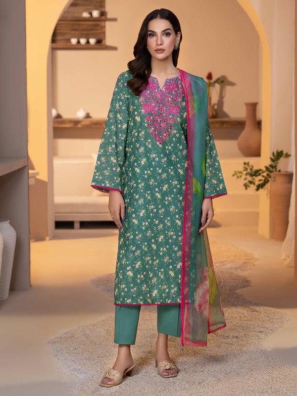 limelight 3 Piece Cambric Suit-Embroidered (Unstitched)