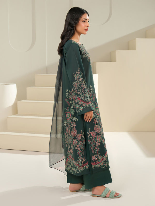 Limelight 3 Piece Cambric Suit-Paste Print (Unstitched) Green