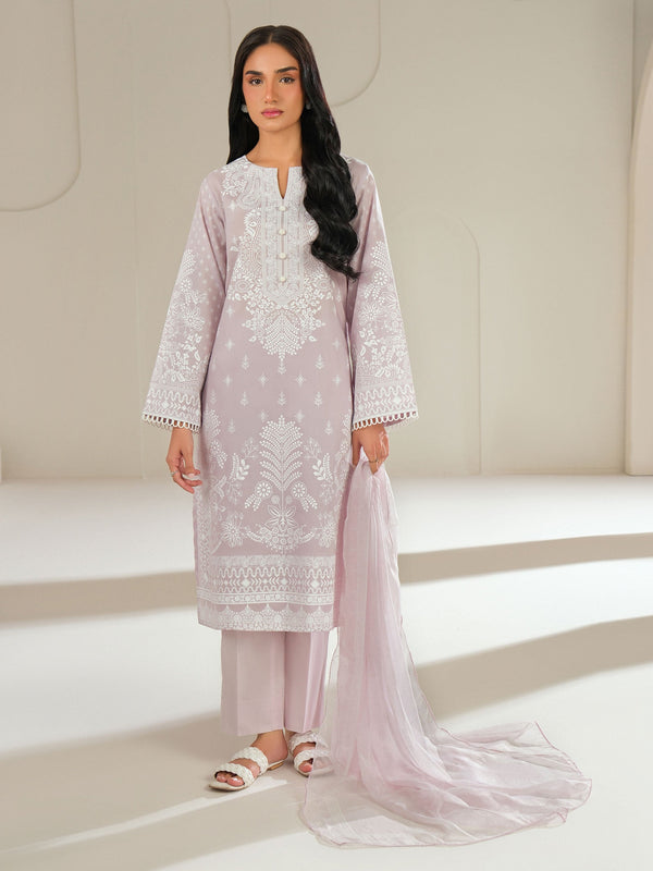 limelight 3 Piece Cambric Suit-Paste Print (Unstitched) Lilac