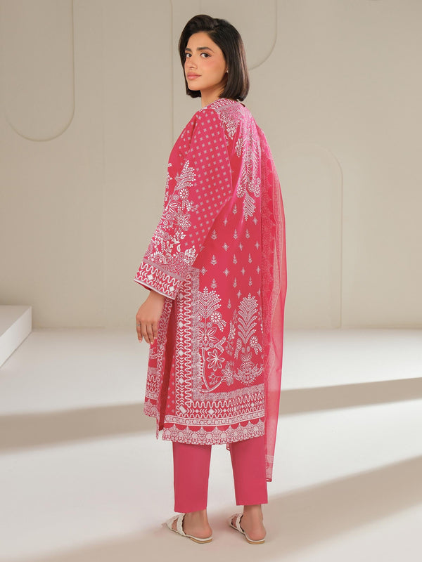 Limelight 3 Piece Cambric Suit-Paste Print (Unstitched) Pink