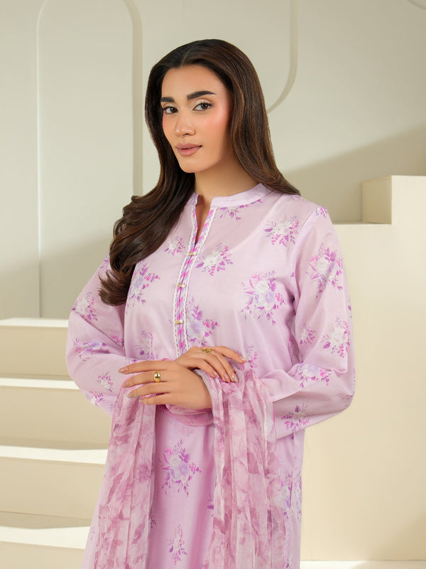 Limelight 3 Piece Cambric Suit-Printed (Unstitched) Lilac
