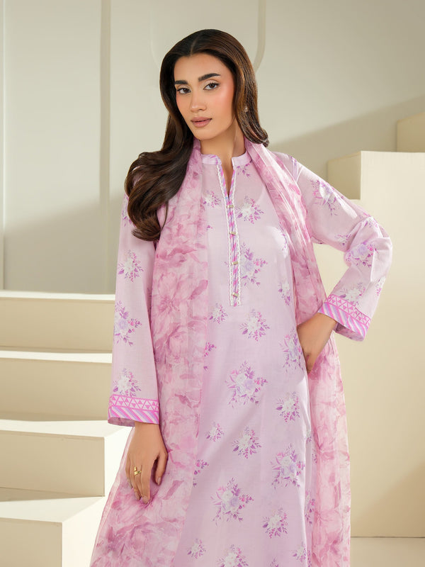 Limelight 3 Piece Cambric Suit-Printed (Unstitched) Lilac