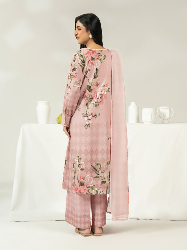 Limelight 3 Piece Cambric Suit-Printed (Unstitched) Pink