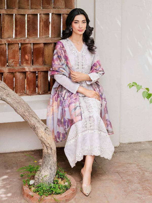 Limelight 3 Piece Jacquard Suit-Embroidered (Unstitched)