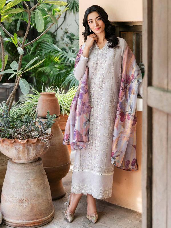 Limelight 3 Piece Jacquard Suit-Embroidered (Unstitched)