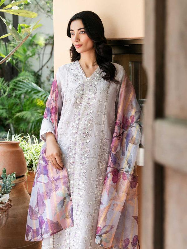 Limelight 3 Piece Jacquard Suit-Embroidered (Unstitched)