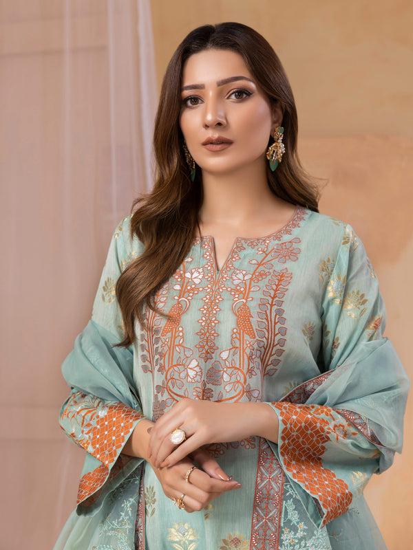 Limelight 3 Piece Jacquard Suit-Embroidered (Unstitched)