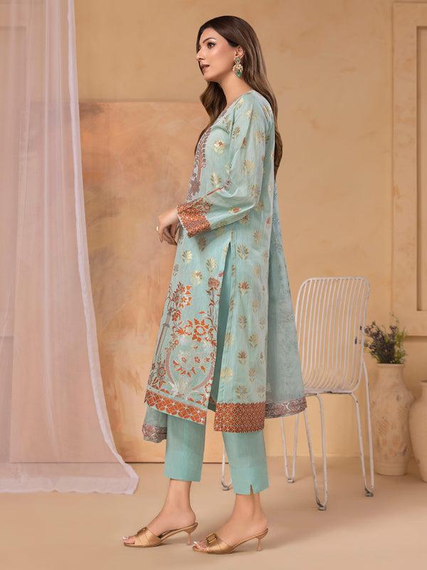 Limelight 3 Piece Jacquard Suit-Embroidered (Unstitched)