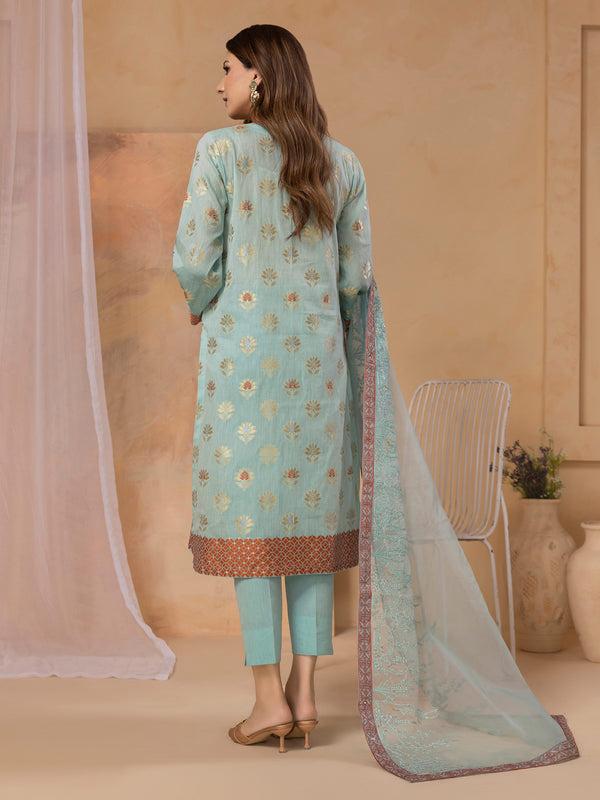 Limelight 3 Piece Jacquard Suit-Embroidered (Unstitched)