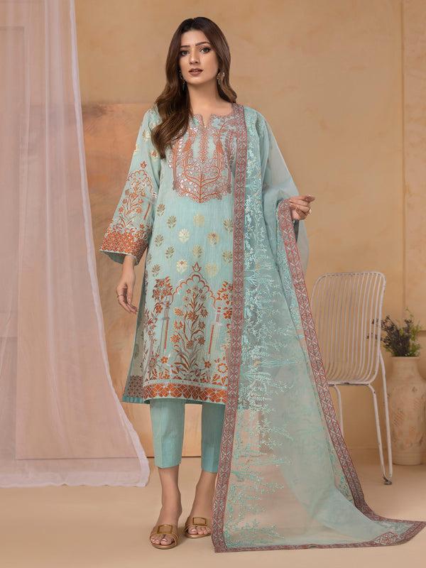 limelight 3 Piece Jacquard Suit-Embroidered (Unstitched)