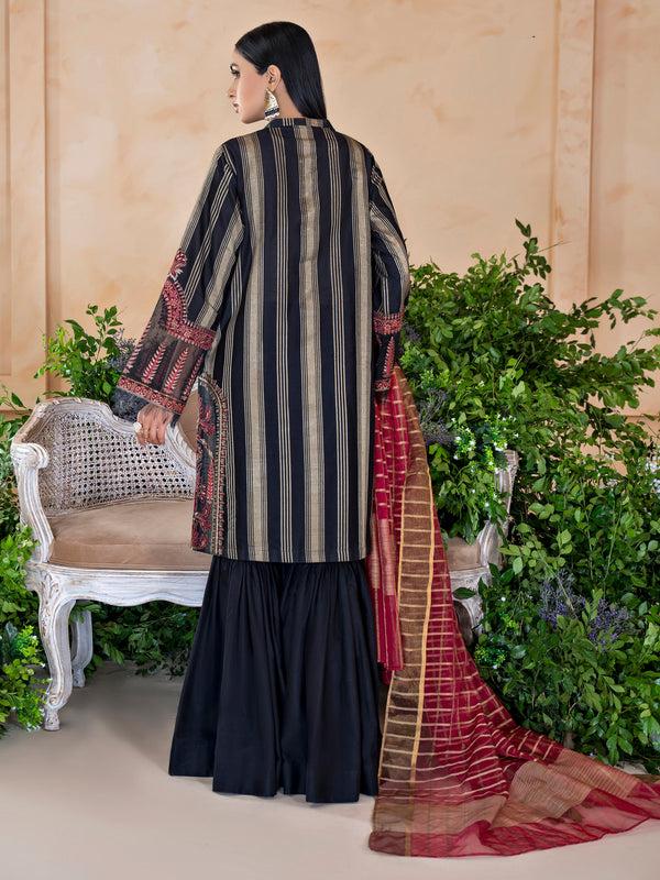 Limelight 3 Piece Jacquard Suit-Embroidered (Unstitched)