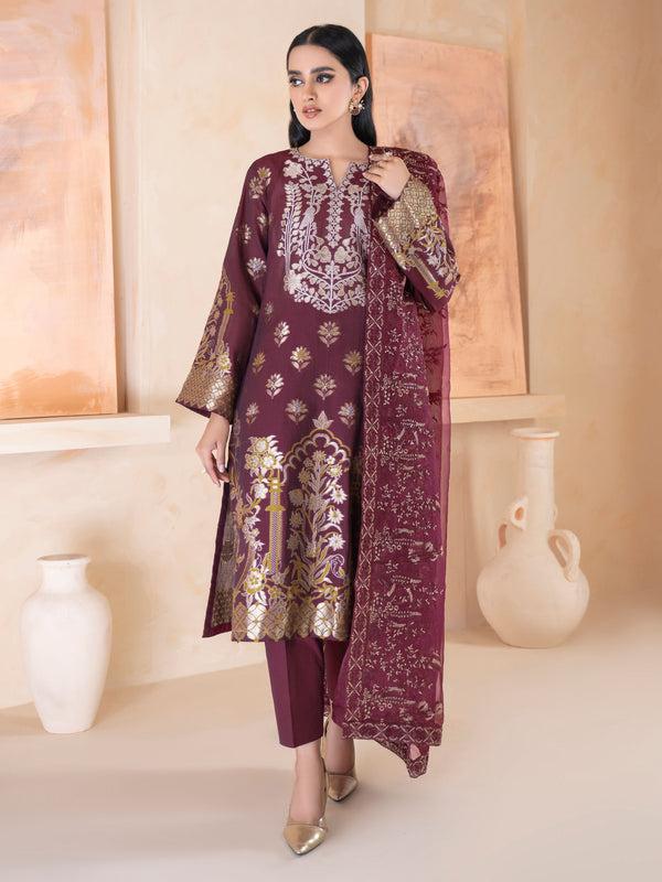 limelight 3 Piece Jacquard Suit-Embroidered (Unstitched)