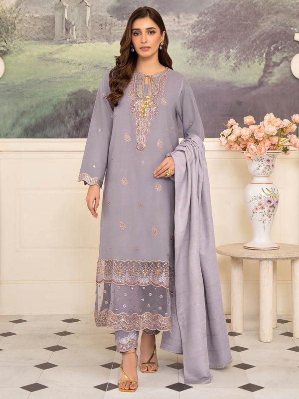 Limelight 3 Piece Karandi Suit-Embroidered (Unstitched)
