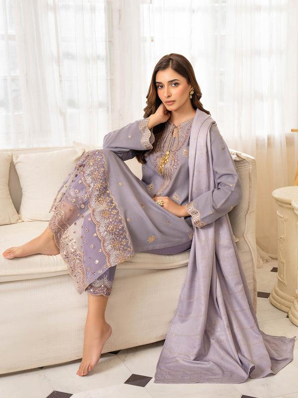 limelight 3 Piece Karandi Suit-Embroidered (Unstitched)