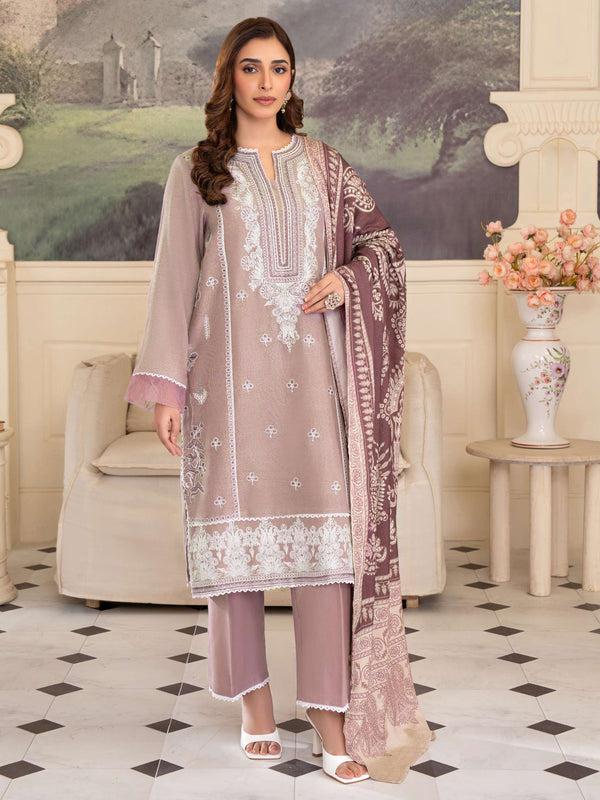 Limelight 3 Piece Karandi Suit-Embroidered (Unstitched)